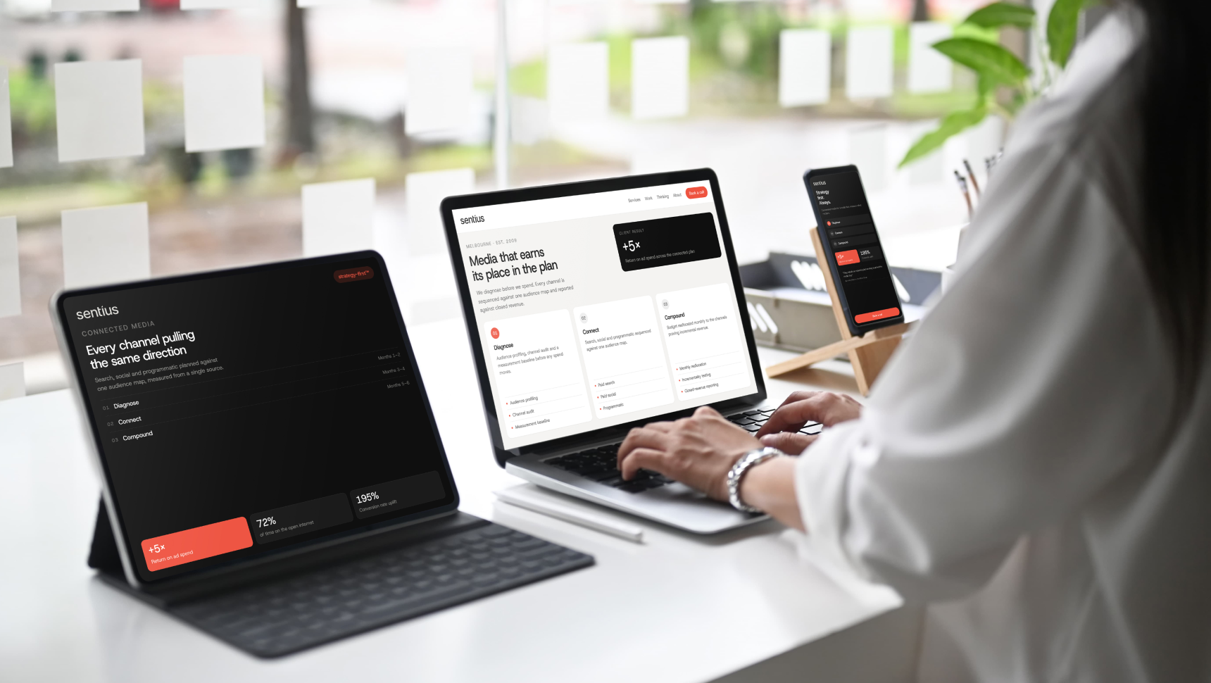 Brand content appearing across multiple AI search and digital platforms