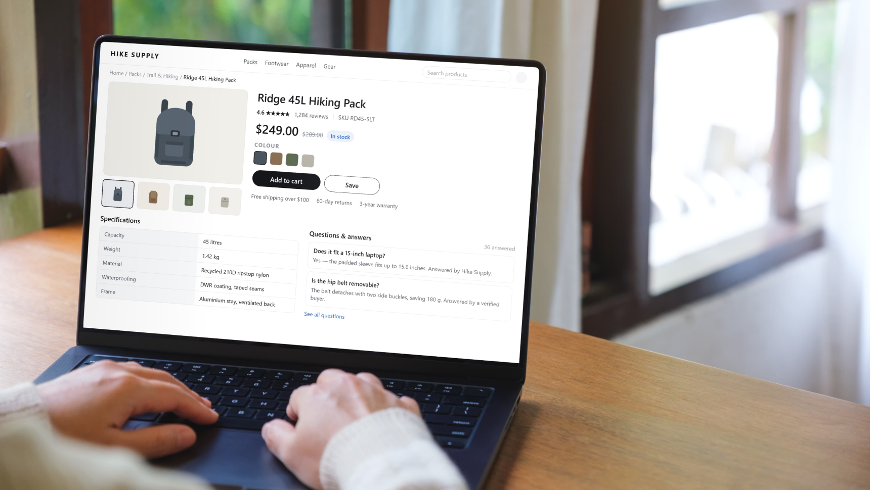 Structured product page designed for direct AI answers