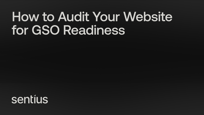 Website SEO and GSO readiness audit guide by Sentius